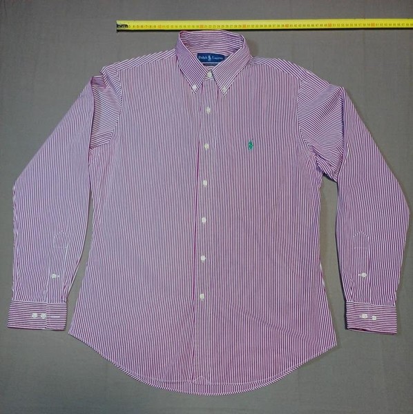 Men Ralph Lauren Shirt White Cotton 38 / M / 46 #1X9U