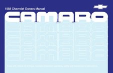1988 Chevrolet Camaro Owners Manual 1988 Chevrolet Camaro Owners Manual