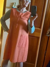 Vtg. 50s house shift/dress Sears Roebuck Mod GoGo Beach Gardening Sz. 16 M/L