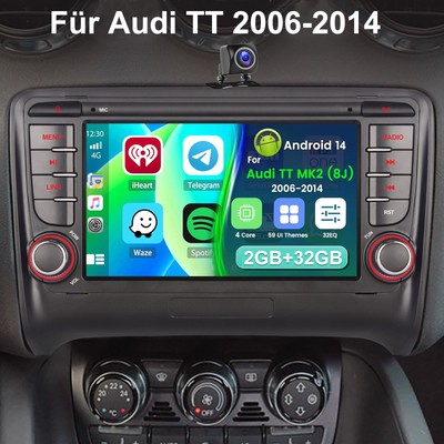 Für Audi TT MK2 8J 2006-2014 Android13 Carplay Autoradio GPS NAVI KAM WIFI 2+32G