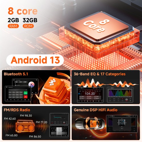 8Core For Honda CRV 2007-2011 Car Stereo Android 13 Carplay 2+32GB Radio GPS AHD - Picture 6 of 11