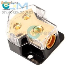 Power Distribution Block 1 0 Gauge In 2 4GA Out for Car Audio Amplifier Splitter