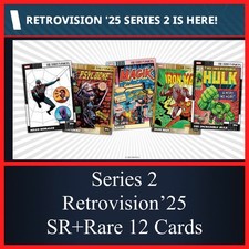 SERIE 2 RETROVISION '25 SR+RARO SET 12 CARTE-TOPPS MARVEL DA COLLEZIONE