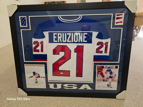 Autographed Mike Eruzione Olympic Hockey Jersey