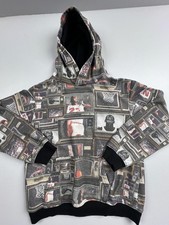 Jordan Hoodie Youth Large Gray TV 23 Basketball Graphic Fleece Pullover Jumpman