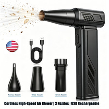 Adjustable 5 Speed Air Duster Reusable Blower Replace Compressed Air Spray