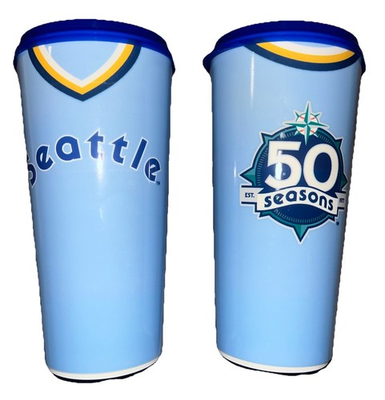 #ad Two 2 Seattle Mariners 50 Seasons T Mobile Park Concessions Beverage Cups Lid $21.00