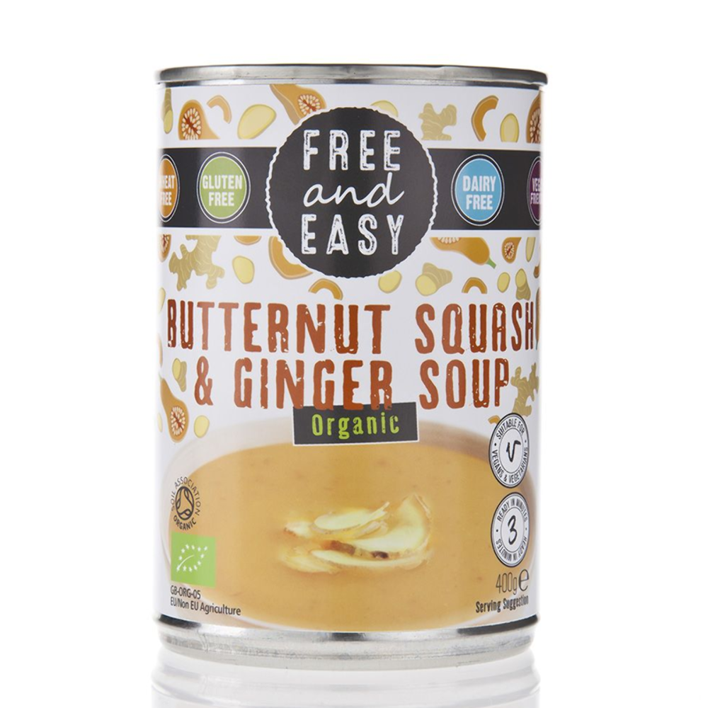 Free & Easy Organic Butternut Squash & Ginger Soup 400g
