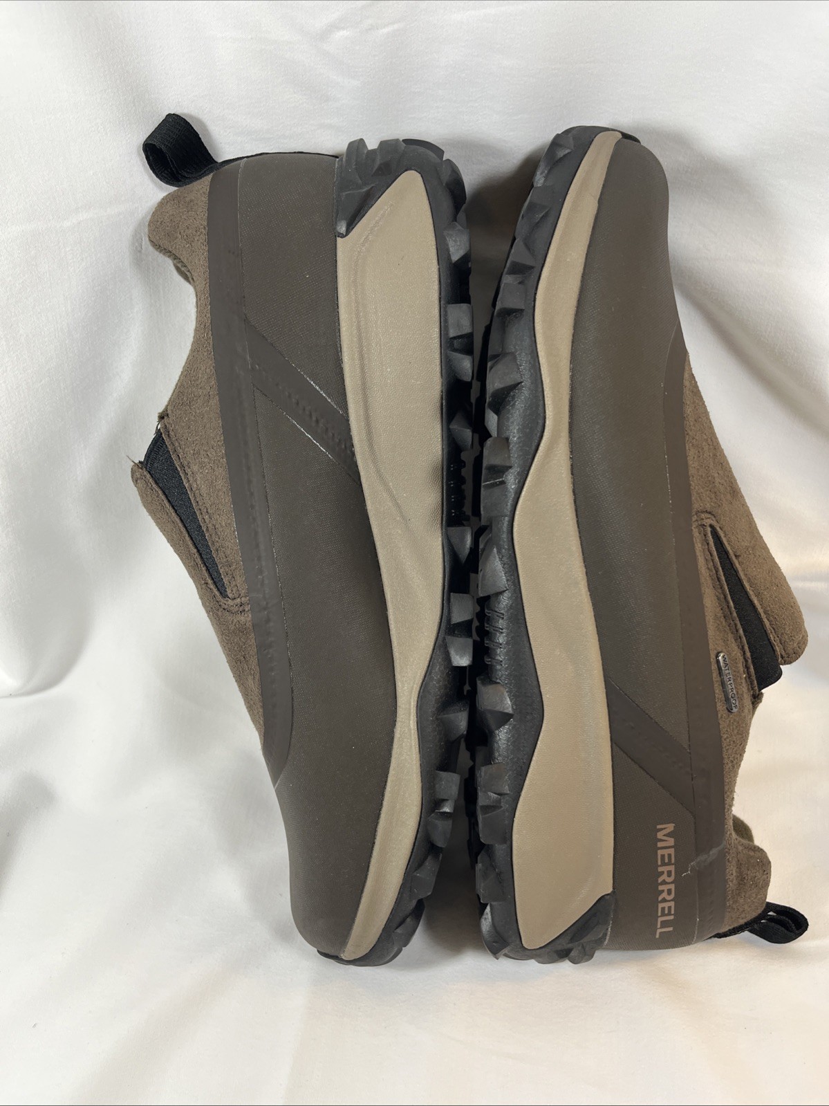 Scarpe Merrell Uomo Taglia 12 Termiche Snowdrift Moc Shell Marrone Impermeabili