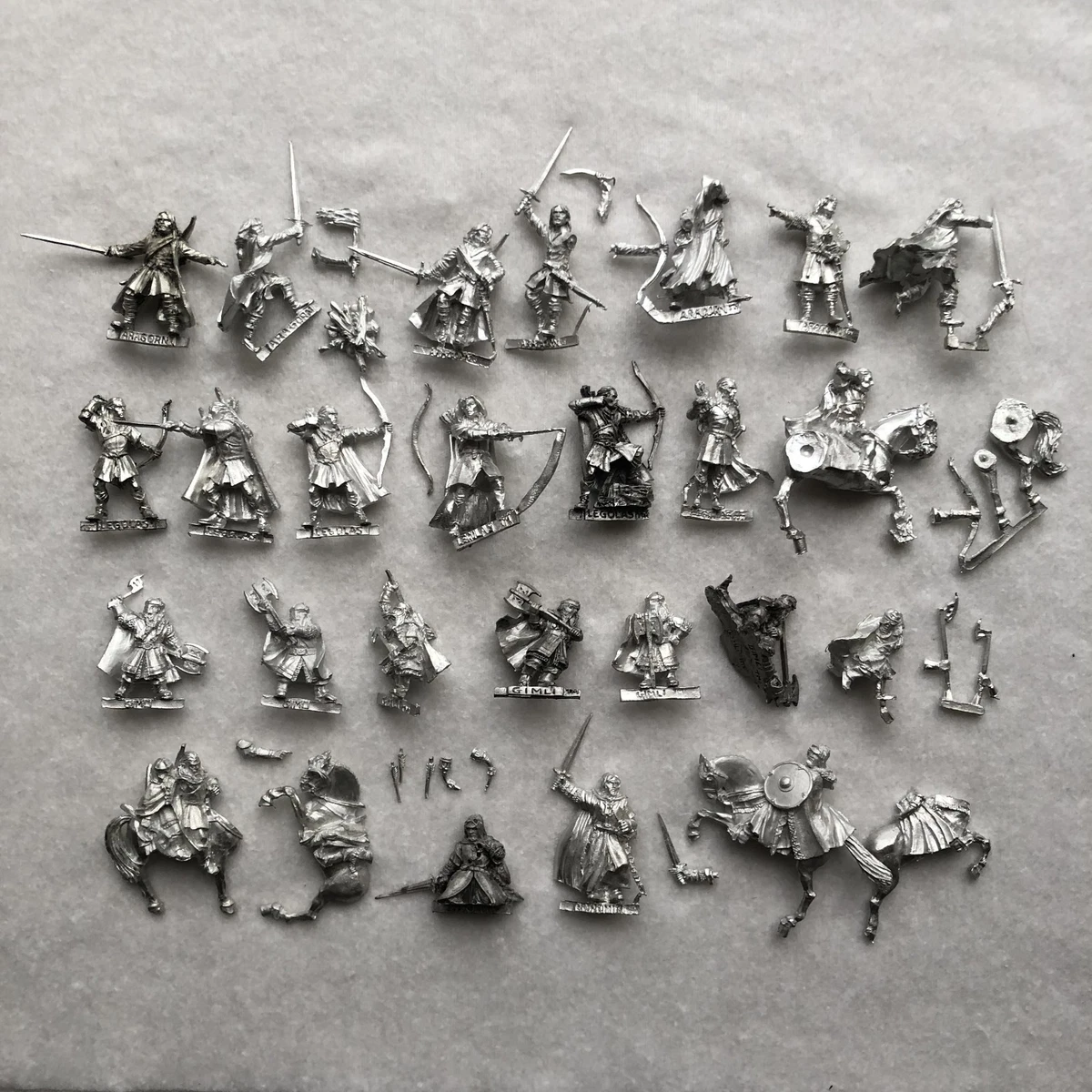 Figurine Warhammer Aragorn Le Seigneur Des Anneaux - Métal, Occasion, Bout D'épée Manquant