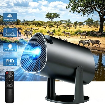 Mini Beamer 4K mit Native 1080P FHD & 300 ANSI LM Android 13 Portable Projektor