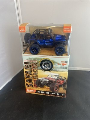 Power Craze Safari Racer Jeep Electric Toy 32 LED Lights Blue 1:24