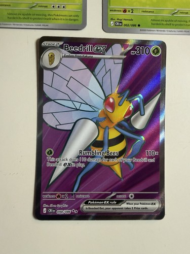 Beedrill ex 098/086 Ultra Rare Chaos Rising Pokemon Card NM 2026