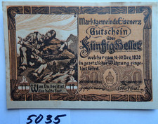 AUSTRIA - MARKTGEMEINDE  EISENEIZ /STYRIA - 50 Heller - AU/STAIN - JPR 169