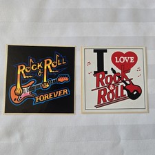 Set Of 2 Vintage Rock And Roll Stickers