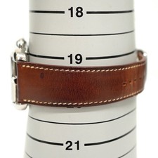 Hermes CC1.910 Cape Cod Chronograph Silver Brown Leather Watch Ladies Size 32mm 2