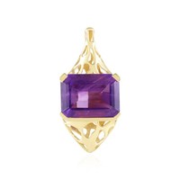 Cavill Amethyst AnhäNger 7,65Ct Oktagon Vergoldet 925 Silber Damen
