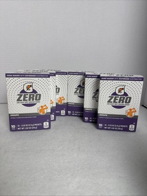 6x Gatorade G Zero Powder Grape 60Packets Sugar Free Sports Drink See Pictures
