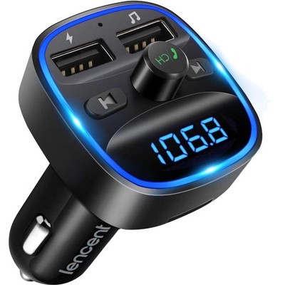 FM Transmitter, Bluetooth FM Transmitter Wireless Radio Adapter Car Kit with ...