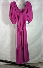 Karen Kane Women's Berry Puff Sleeve Tiered Maxi Dress NWT Sz XL