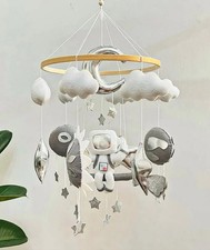 Personalized Crib Mobile Astronaut baby mobile Baby Gift Space Nursery Decor Fel