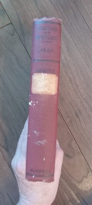 1902 Antique Book, Making of History - Nero, By Jacob Abbott, Harper & Bros