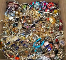 3 Pound Unsorted Huge VTG Jewelry Lot Vintage Now Junk w/ Wear Resell Tangled In