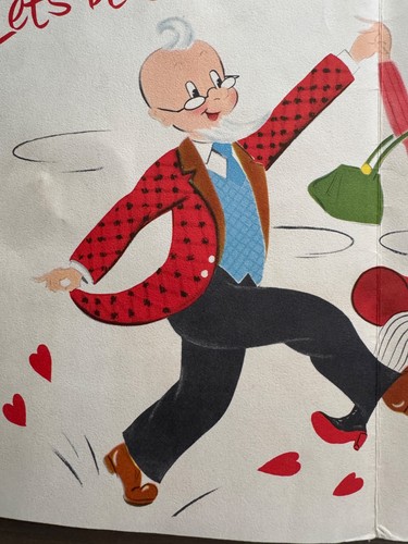 Tarjeta de felicitación de San Valentín Norcross tamaño King vintage plegable años 40 - 50 - Imagen 18 de 19