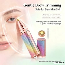 Electric Eyebrow Trimmer Precision Facial Hair Remover Painless Epilator Razor