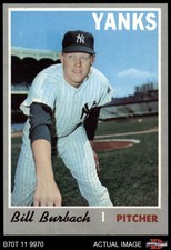 1970 Topps #167 Bill Burbach Yankees 7 - NM
