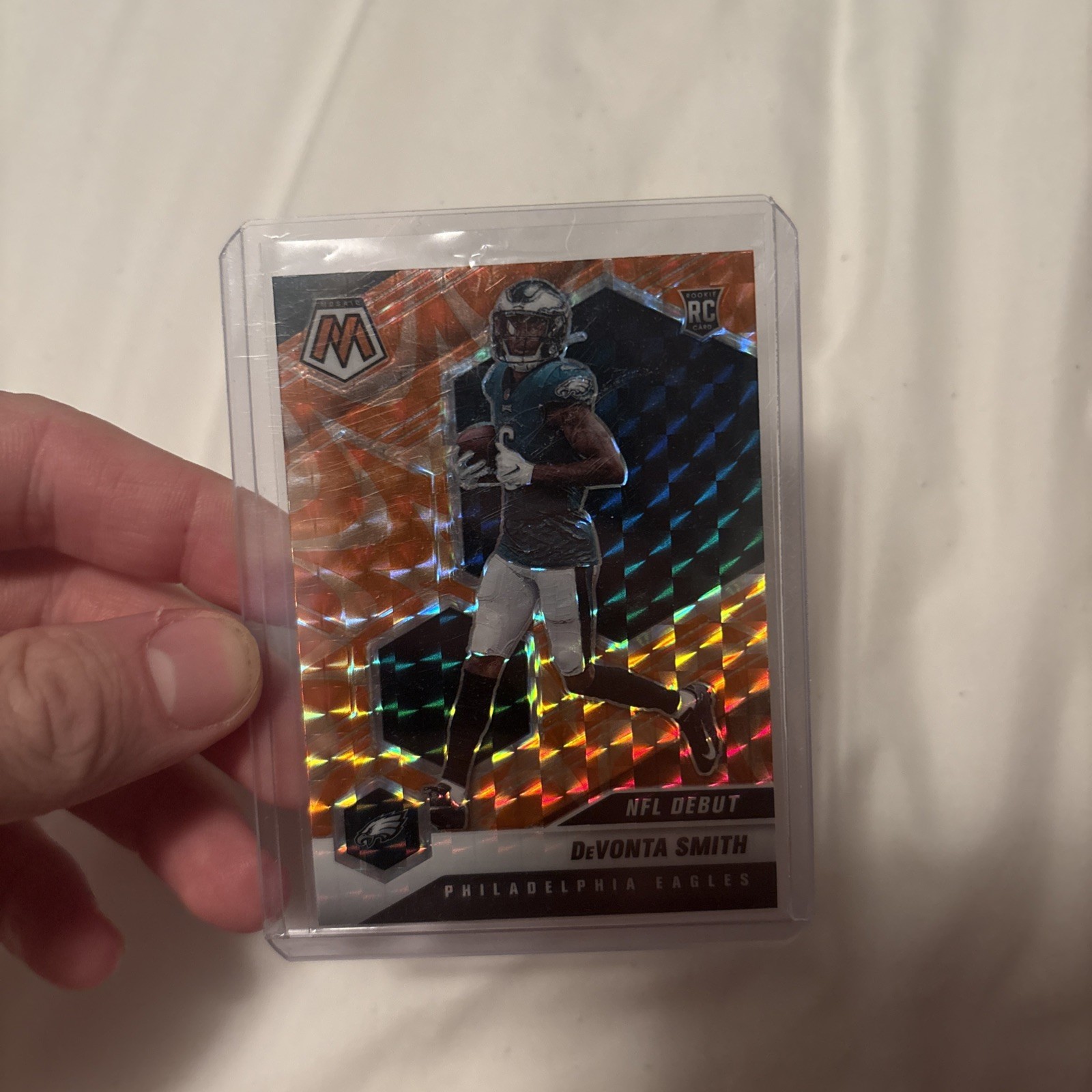 DeVonta Smith (RC) Orange Reactive NFL Debut - 2021 Panini Mosaic -  