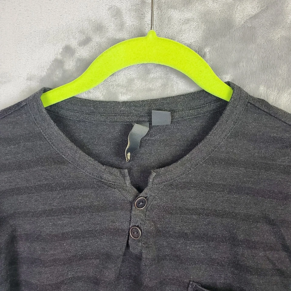 Element Skateboard Co.  Men’s Long-Sleeve Henley T-Shirt S Grey Skateboarding - Image 3 of 4