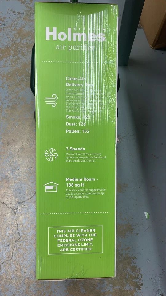 Purificador de aire para habitación mediana Holmes tipo torre HEPA, 188 m² Cobertura de pies, negro Foto 2 de 4