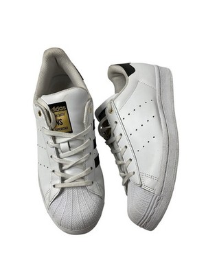 Adidas Mens Superstar Stan Smith Lace Up Sneakers Shoes White Size 5.5 Pre Owned