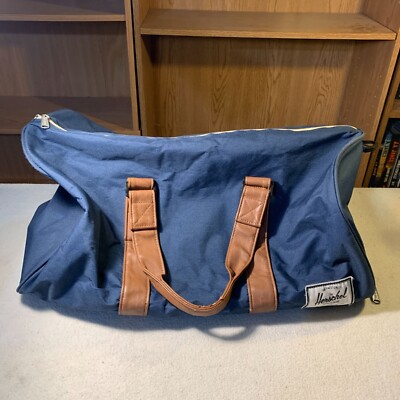 The Herschel Supply Company Navy Blue & Tan DuffleTravel Bag EUC