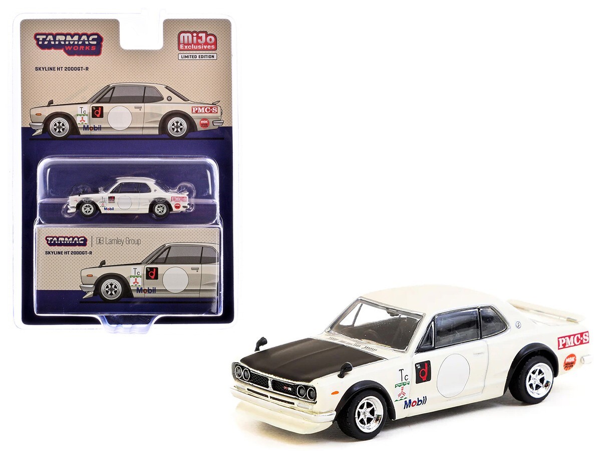 ams 1/43 日産 スカイライン2000GT-R ミニカー(ホワイト) Tarmac Works Nissan Skyline HT 2000GT-R RHD 