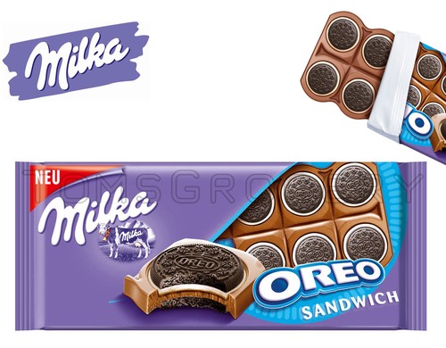 Milka OREO Sandwich Chocolate Bar NEW SHAPE 92g / 3.2oz 7622210818348 ...