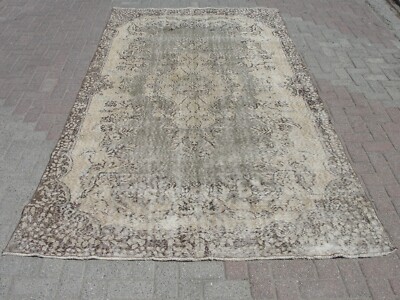 oushak rug, vintage rug, area rug, bohemian rug, area rug 5x8, living room rug,
