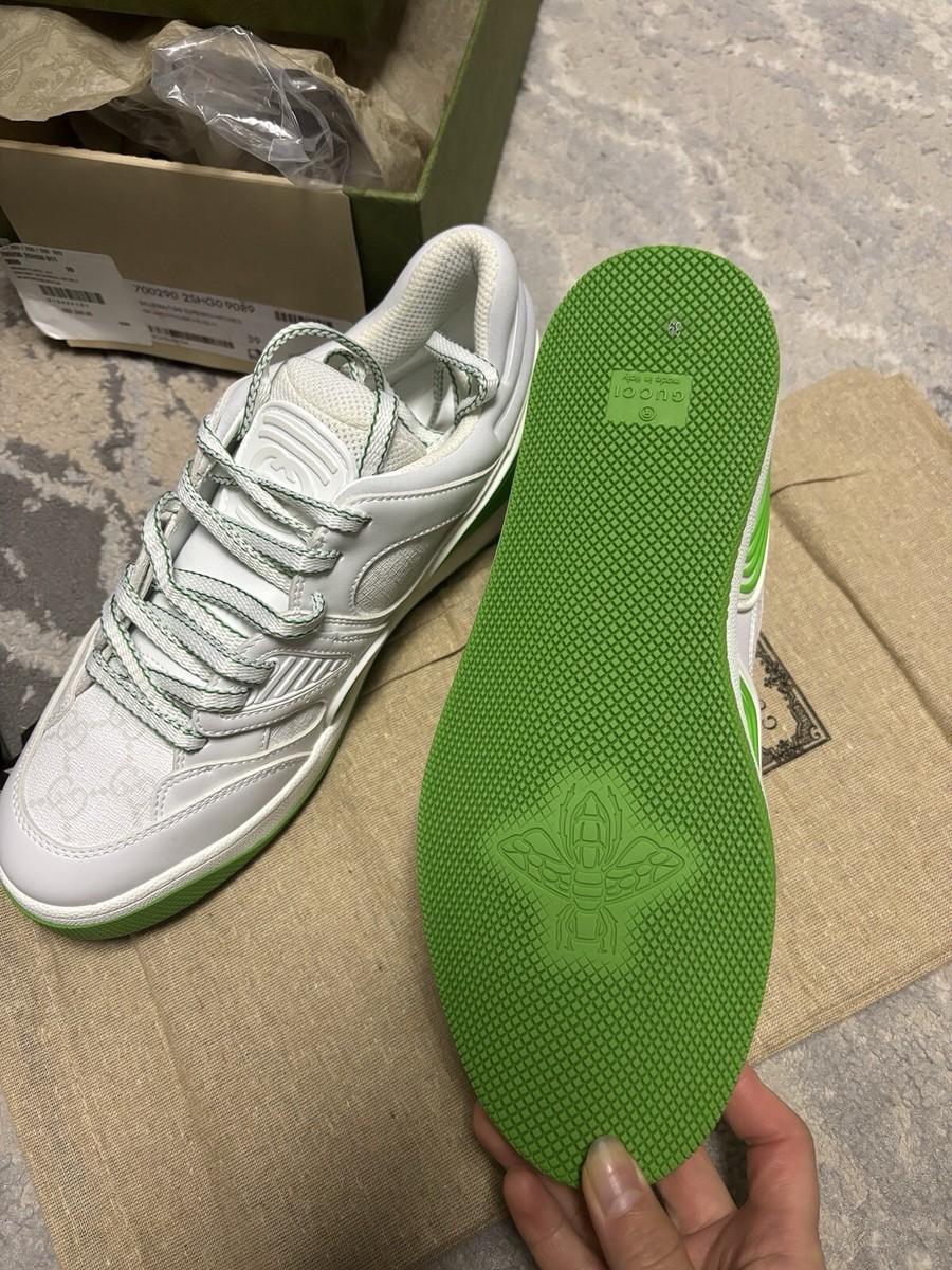 GUCCI Basket Low Top GG Demetra Vegan Leather Basketball Sneakers