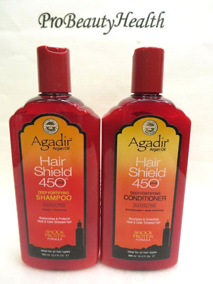 AGADIR ARGAN OIL HAIR SHIELD 450 PLUS Deep Fortifying Shampoo & Conditioner 