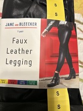 Jane and Bleecker Ladies' Faux Leather Legging Breathable Small Black