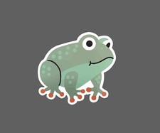 Frog Sticker Cartoon Cute Waterproof Animal Pet Outdoor Wildlife Gift NEW