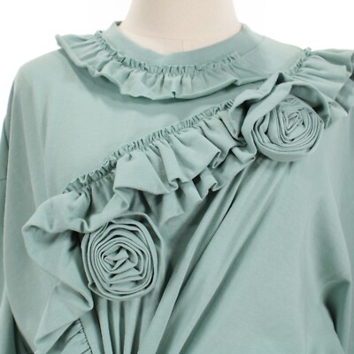 Dries Van Noten NWT T-Shirt w/ Ruffle Floral Applique Size Medium