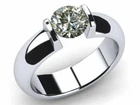 1 Ct Vvs1 White Round Moissanite Diamond Engagement Ring Sterling Silver Size 7