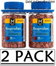 2 PACK - Member's Mark Ibuprofen 200mg Pain Reliever & Fever Reducer 600 Tablets