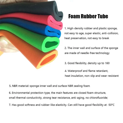 1M 39 Inch Lagging Sponge Foam Insulation Pipe Handle Bars Rubber Tube Fitness - Picture 13 of 13