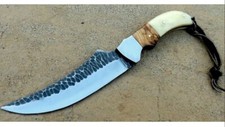WILD CUSTOM HANDMADE 13 INCHES LONG IN HIGH CARBON STEEL HUNTING BEAUTIFUL BOWIE