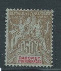 DAHOMEY 1899 SG12 50c brown & red on blue mounted mint Catalogue £33