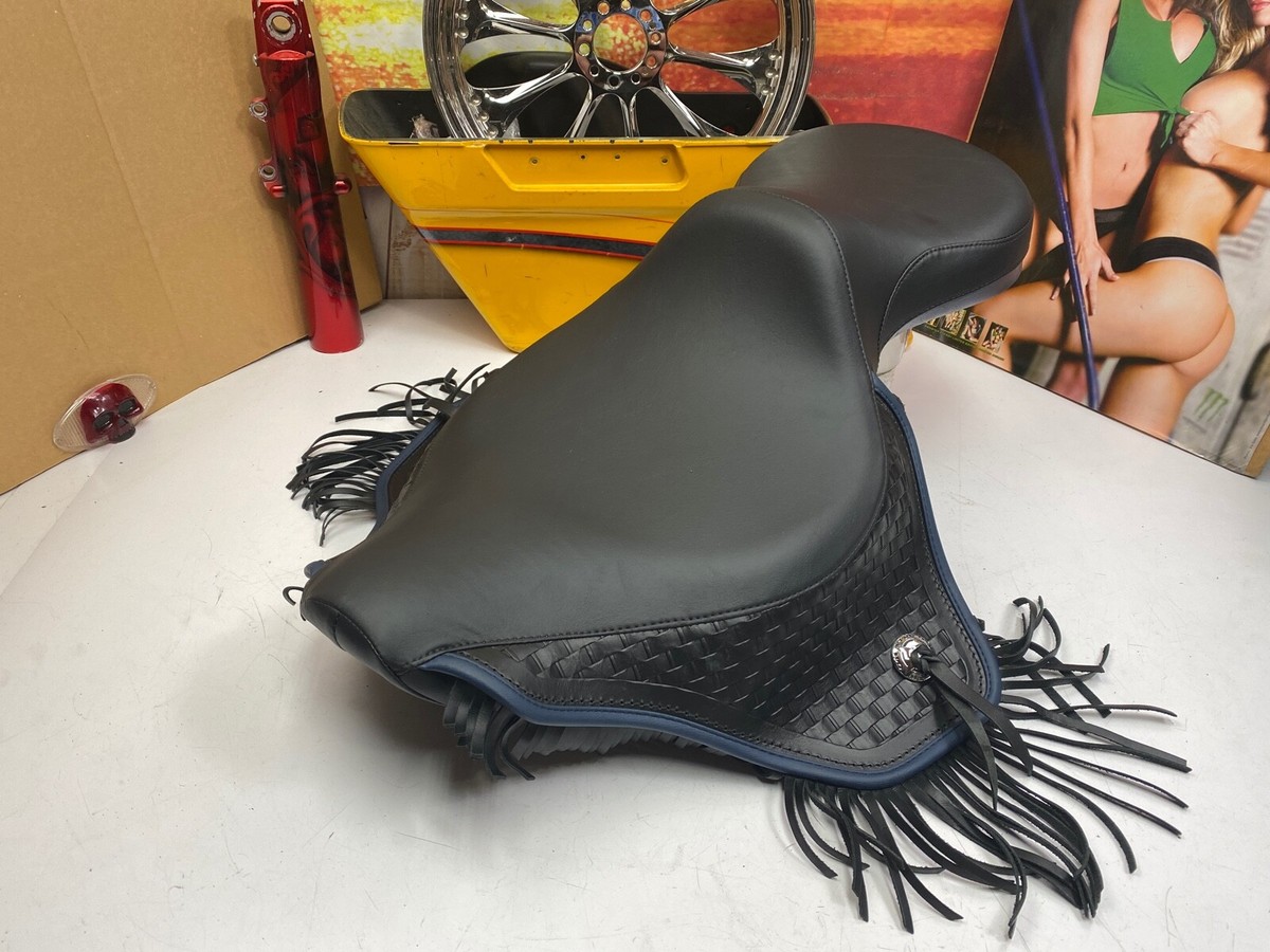 Genuine 84-99 Harley Heritage Springer Softail Fat Boy Fringe Seat