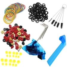 Tattoo Machine Sheet Needle Nipple O Ring Tip Brush Grip Ink Cup Accessories Set